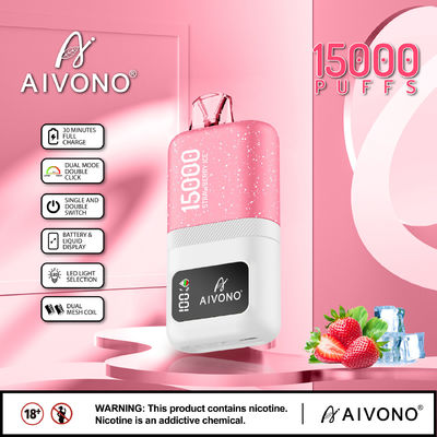 Culebra de doble malla E Vape Smart Pen 15 sabores de frutas 24 ml Pantalla de capacidad líquida