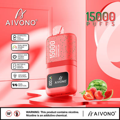 Pene de vapeo inteligente de larga duración 600mAh 1.0 Ohm bobina 15k Puffs OEM/ODM disponible