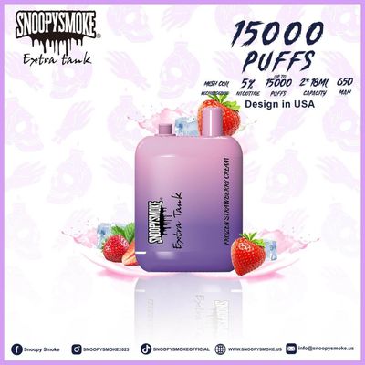 EE.UU. Vape Dual Tank 15000puffs 650mAh Tipo C Batería recargable de 1,2 ohm malla de bobina E Kit de líquido