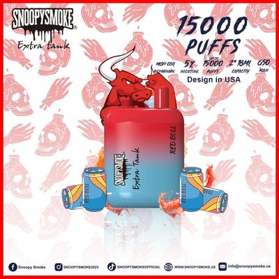 Vape de sabor a fruta de EE.UU. con bobina de malla de 1,2 ohm doble 18mL E líquido 15000 puffs