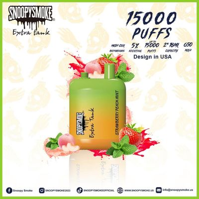 EE.UU. Vape Doble Tanque 1,2 ohm malla bobina 15000 fumadores 5% de nicotina de frutas Falvors E Kit de cigarrillos