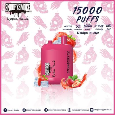 E líquido precargado de doble 18 ml 5% de nicotina con batería recargable tipo C de 650 mAh