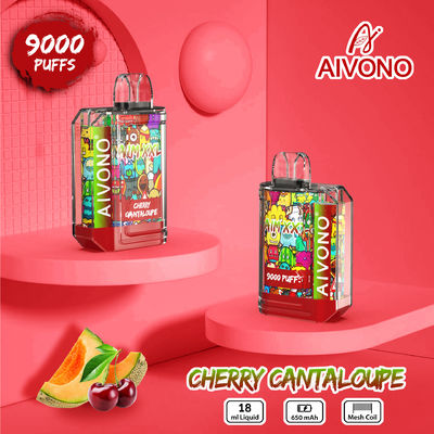 Punta redonda de goteo precargado Vapor desechable Tipo C Recargable bobina de 1,2 ohm 0%/2%/3%5% Nic 9000 Puffs