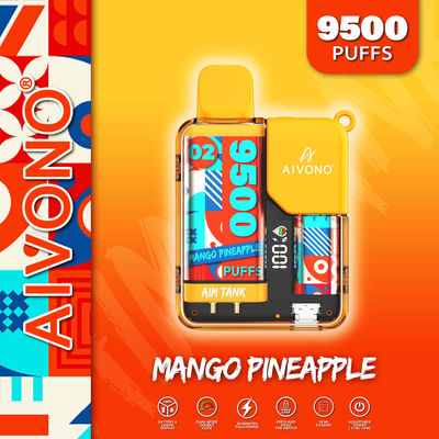 Vape desechable precargado de potencia ajustable con punta redonda de goteo