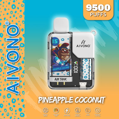 18 ml de pluma de vaporizador desechable para niños con pantalla de color de bloqueo 9500 puffs 10pcs por caja